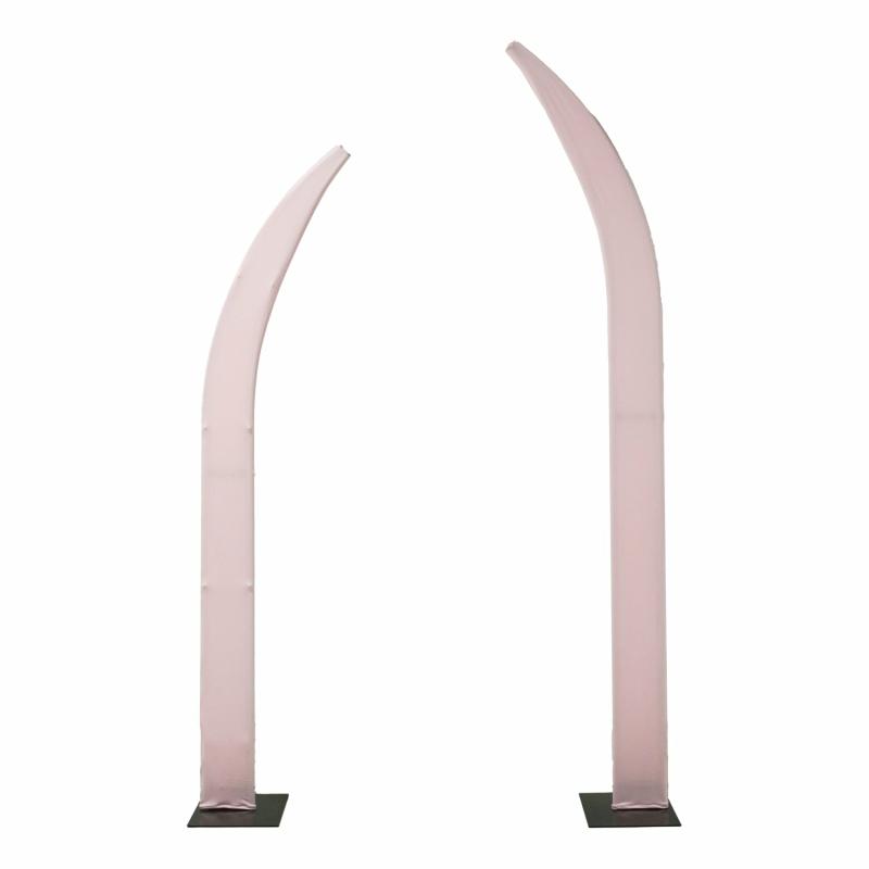 Arches Covers |   2Pc Spandex Curved Arch Backdrop Cover – Pink Arches Arches