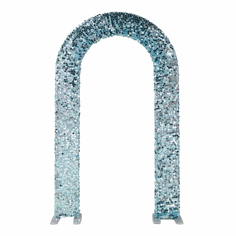 Arches Covers |   Payette Sequin Open Center Arch Cover – Baby Blue Arches Arches