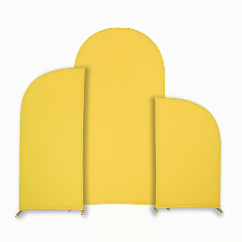 Arches Covers |   Spandex Arch Covers For Chiara Frame Backdrop 3Pc/Set – Canary Yellow Arches Arches