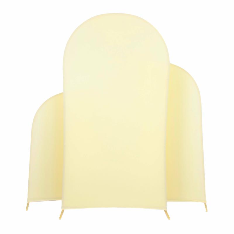 Arches Covers |   Spandex Arch Covers For Chiara Frame Backdrop 3Pc/Set – Pastel Yellow Arches Arches