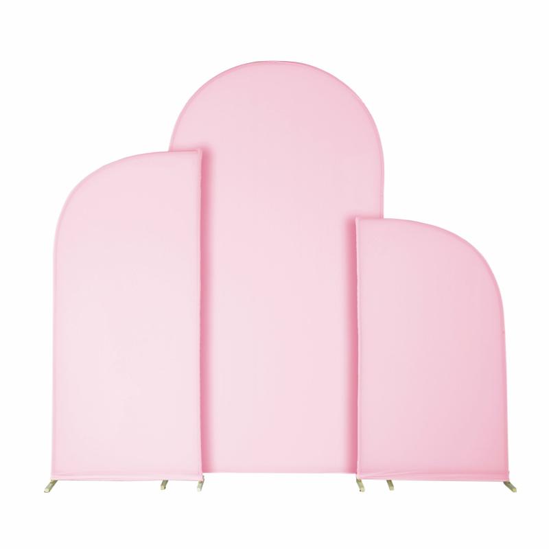 Arches Covers |   Spandex Arch Covers For Chiara Frame Backdrop 3Pc/Set – Pink Arches Arches