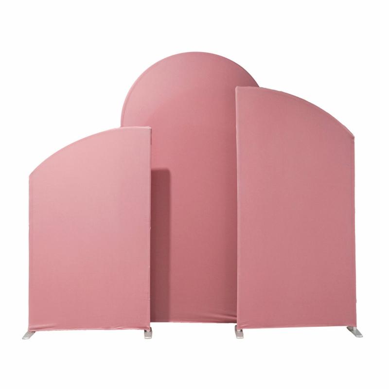 Arches Covers |   Spandex Arch Covers For Heavy Duty Chiara Frame Backdrop 3Pc/Set – Dusty Rose/Mauve Arches Arches