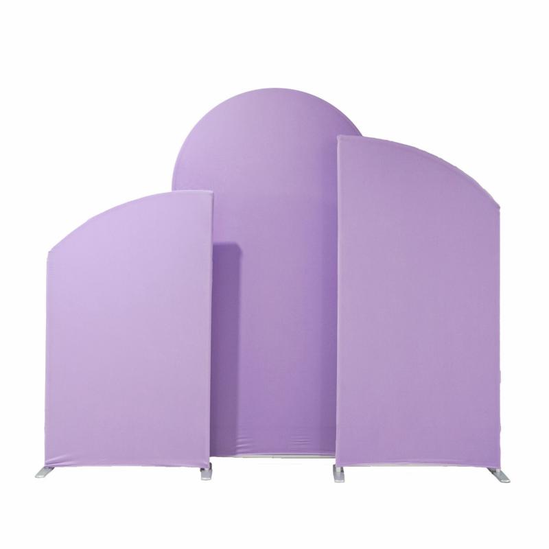 Arches Covers |   Spandex Arch Covers For Heavy Duty Chiara Frame Backdrop 3Pc/Set – Lavender Arches Arches