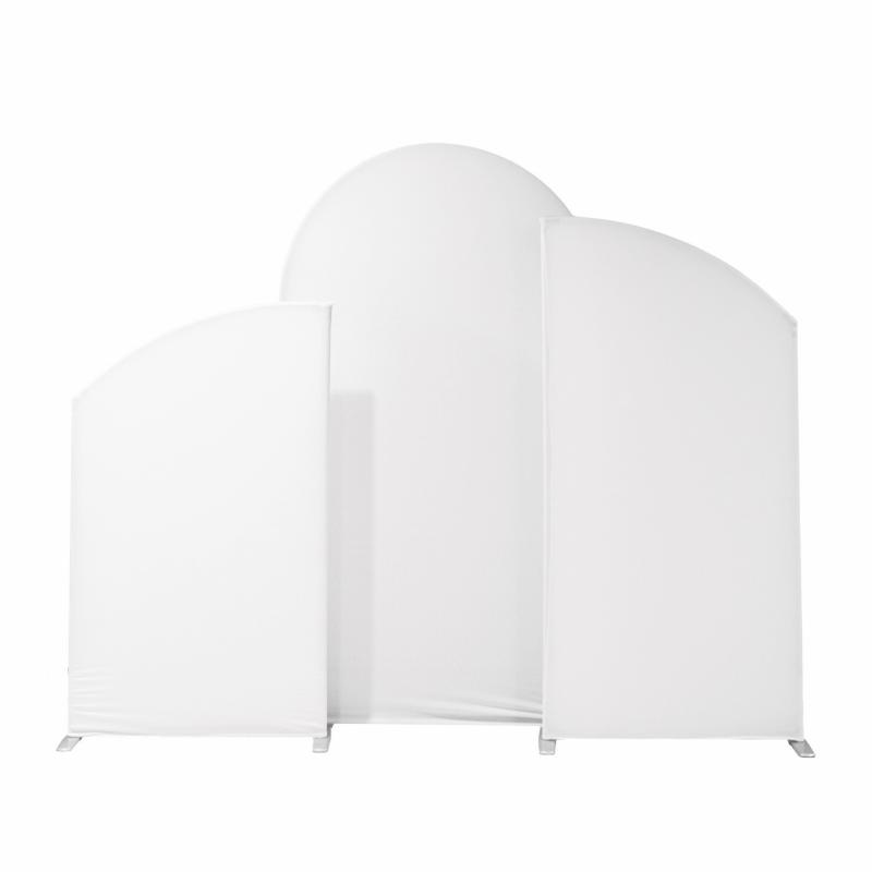 Arches Covers |   Spandex Arch Covers For Heavy Duty Chiara Frame Backdrop 3Pc/Set – White Arches Arches