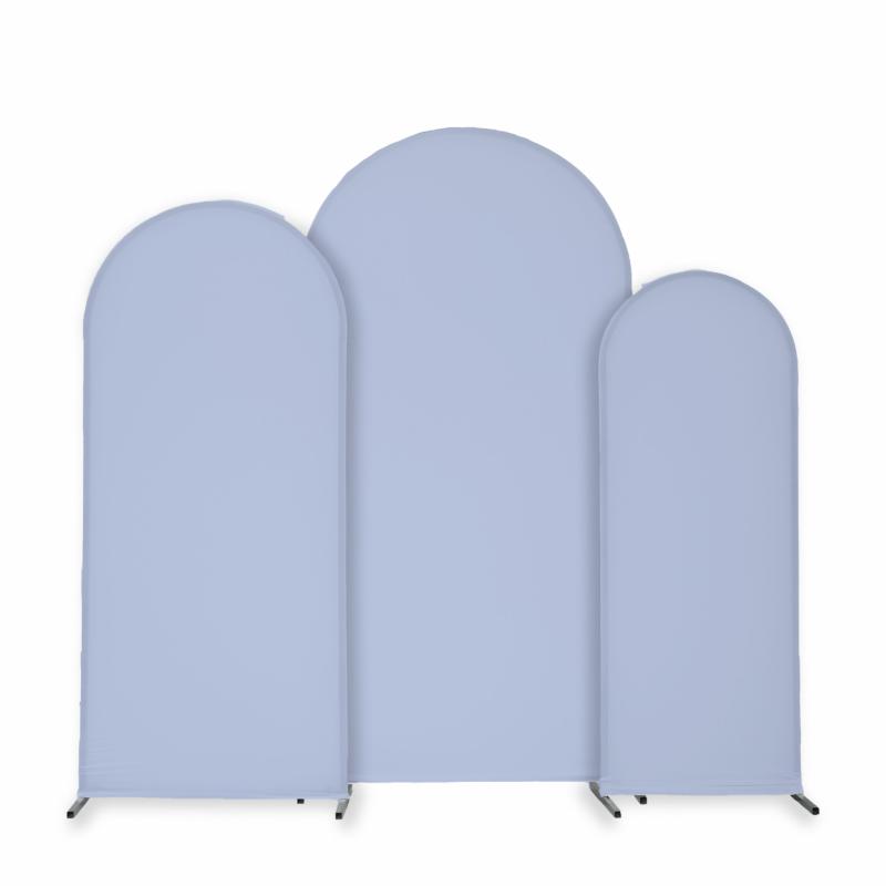 Arches Covers |   Spandex Covers For Trio Arch Frame Backdrop 3Pc/Set – Dusty Blue Arches Arches