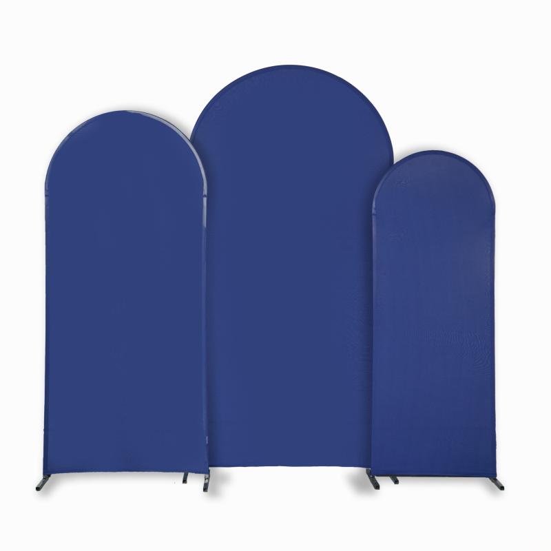 Arches Covers |   Spandex Covers For Trio Arch Frame Backdrop 3Pc/Set – Navy Blue Arches Arches