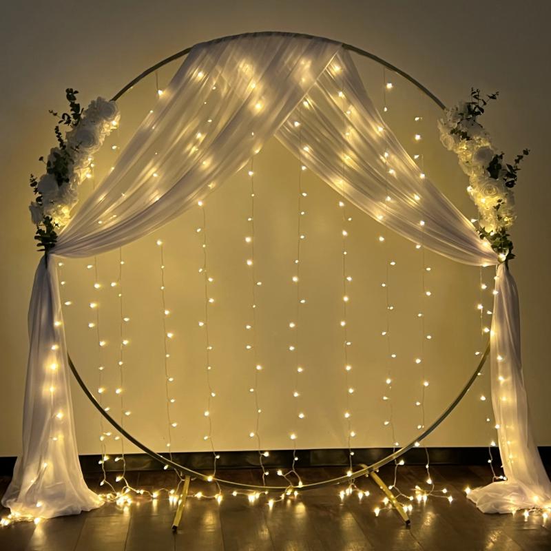 Arches |   Round Wedding Arch Backdrop Frame Stand 7.5 Ft – Silver Arches Arches