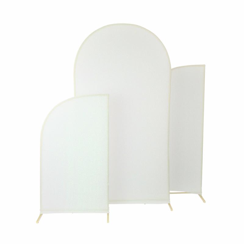 Arches |   Shimmer Spandex Arch Covers For Chiara Frame Backdrop 3Pc/Set – Iridescent White Arches Arches