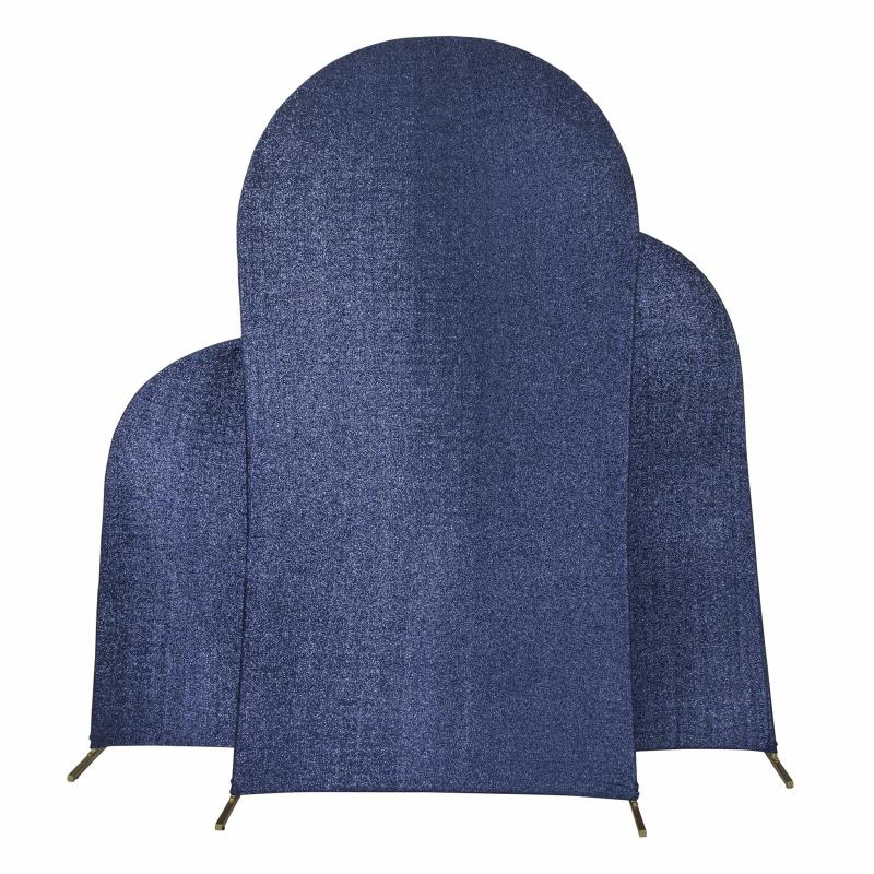 Arches |   Shimmer Spandex Arch Covers For Chiara Frame Backdrop 3Pc/Set – Navy Blue Arches Arches