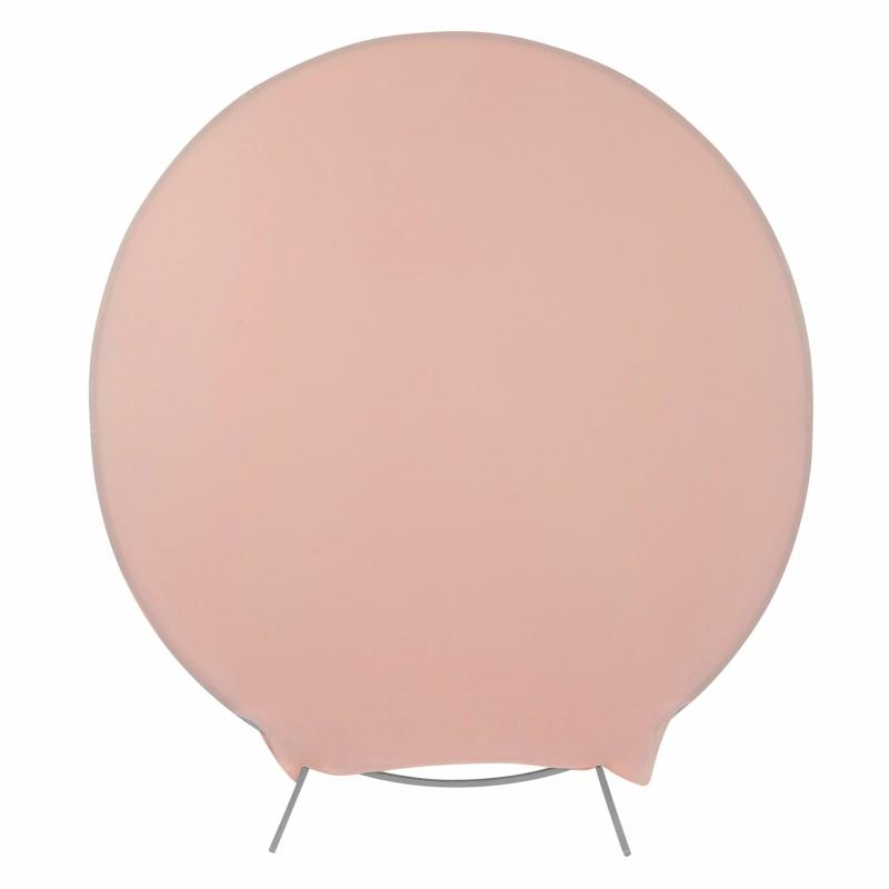 Arches |   Spandex Arch Cover For Round 7.5 Ft Wedding Arch Stand – Blush/Rose Gold Arches Arches