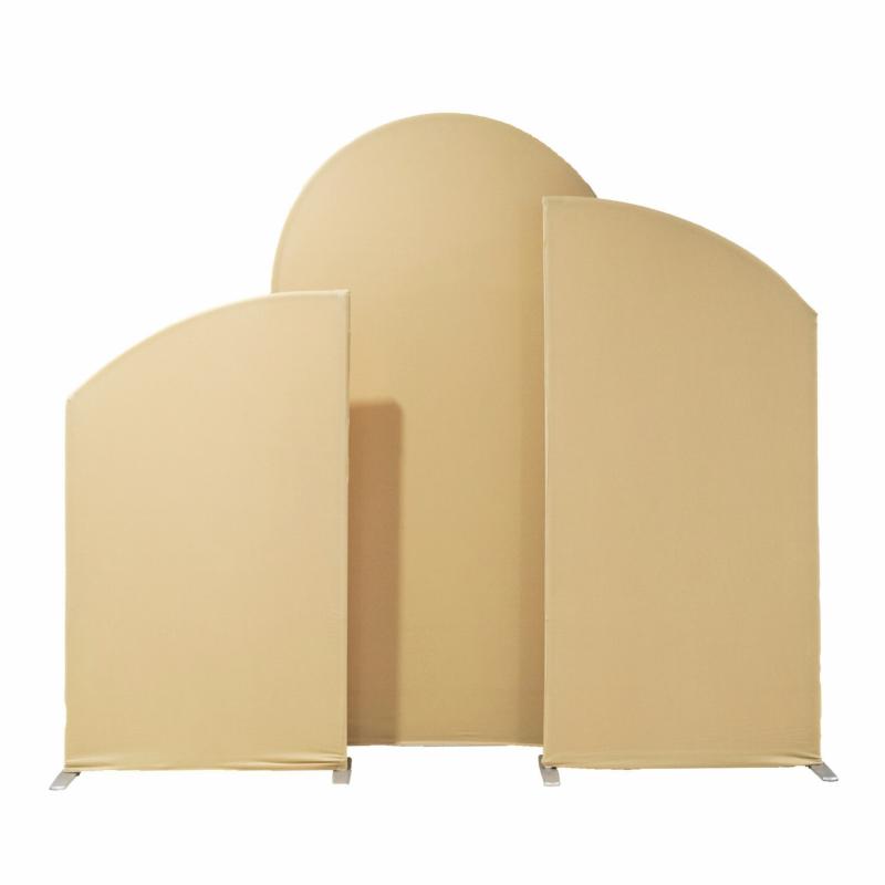 Arches |   Spandex Arch Covers For Heavy Duty Chiara Frame Backdrop 3Pc/Set – Champagne Arches Arches