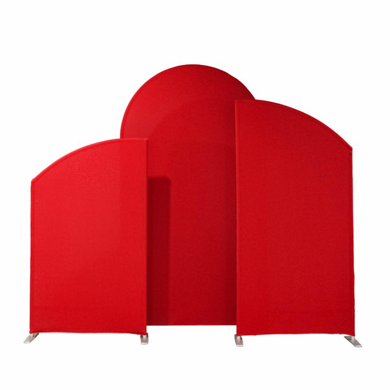 Arches |   Spandex Arch Covers For Heavy Duty Chiara Frame Backdrop 3Pc/Set – Red Arches Arches