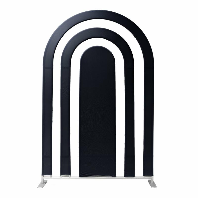 Arches |   Spandex Cover For Rainbow Multi-Tier Arch (3 Pc/Set) – Black Arches Arches