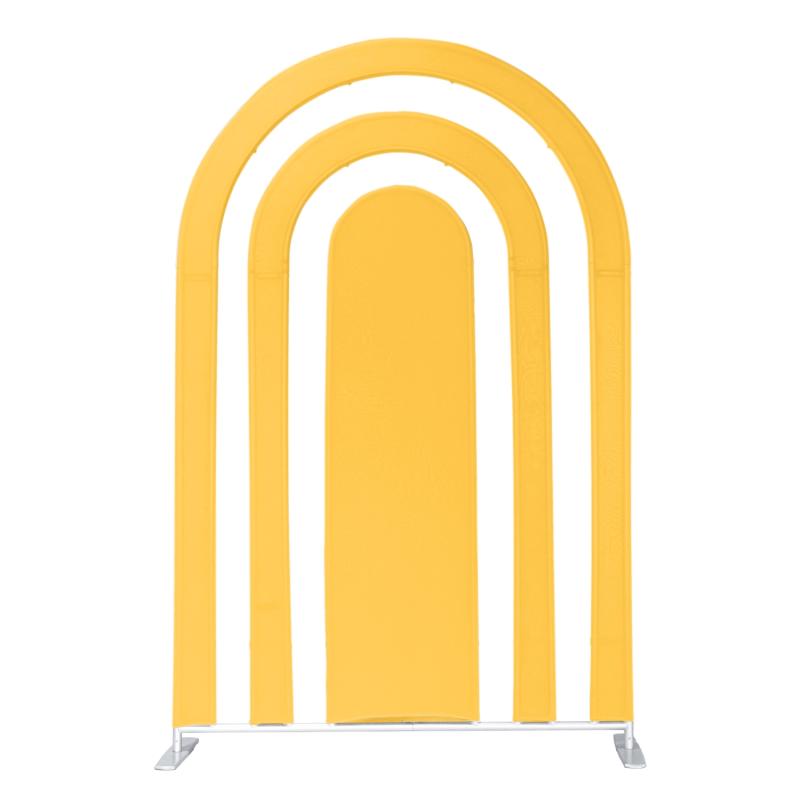 Arches |   Spandex Cover For Rainbow Multi-Tier Arch (3 Pc/Set) – Canary Yellow Arches Arches