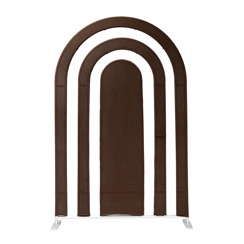 Arches |   Spandex Cover For Rainbow Multi-Tier Arch (3 Pc/Set) – Chocolate Brown Arches Arches