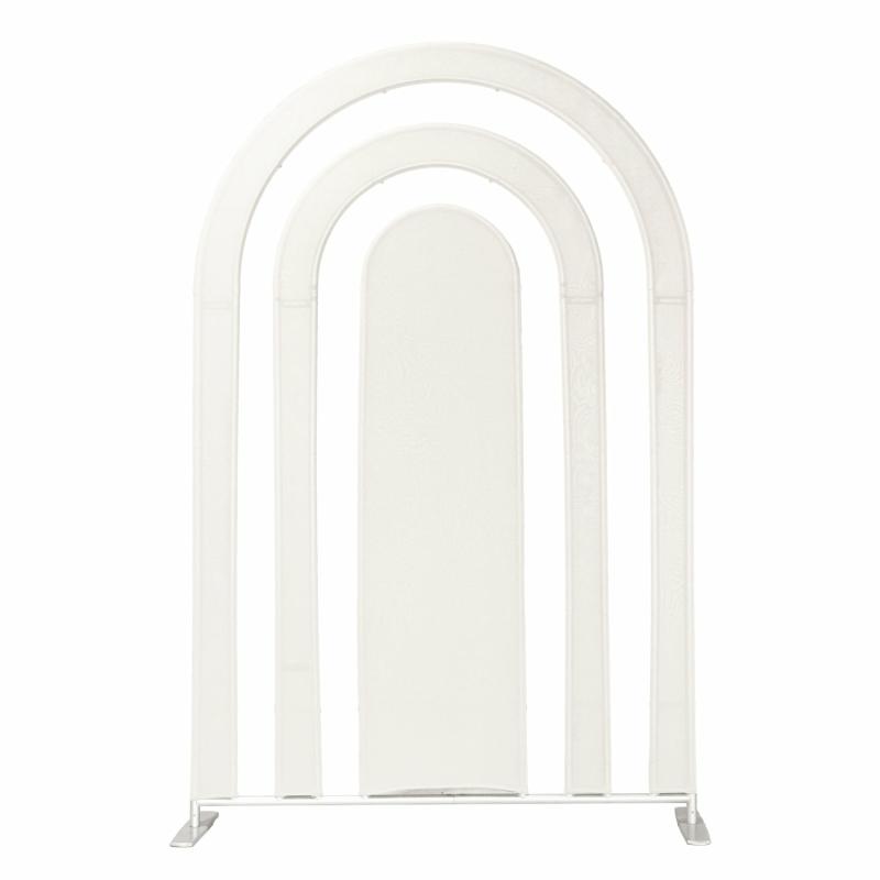 Arches |   Spandex Cover For Rainbow Multi-Tier Arch (3 Pc/Set) – Ivory Arches Arches