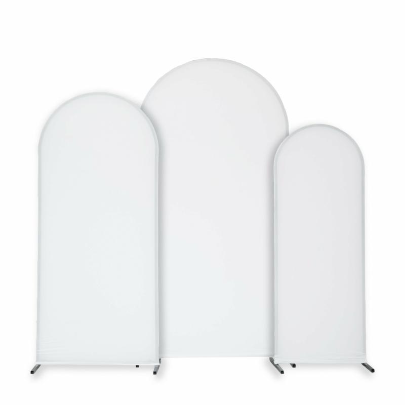 Arches |   Spandex Covers For Trio Arch Frame Backdrop 3Pc/Set – White Arches Arches