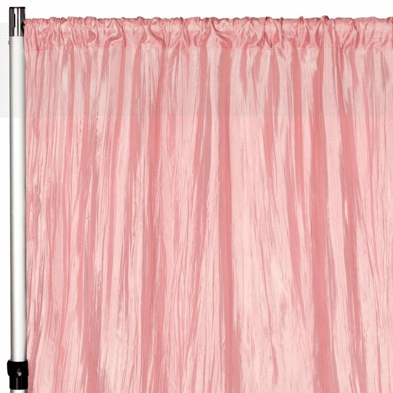 Backdrop Draping |   Accordion Crinkle Taffeta 10Ft H X 54" W Drape/Backdrop Panel – Dusty Rose/Mauve Backdrop Draping Backdrop Draping