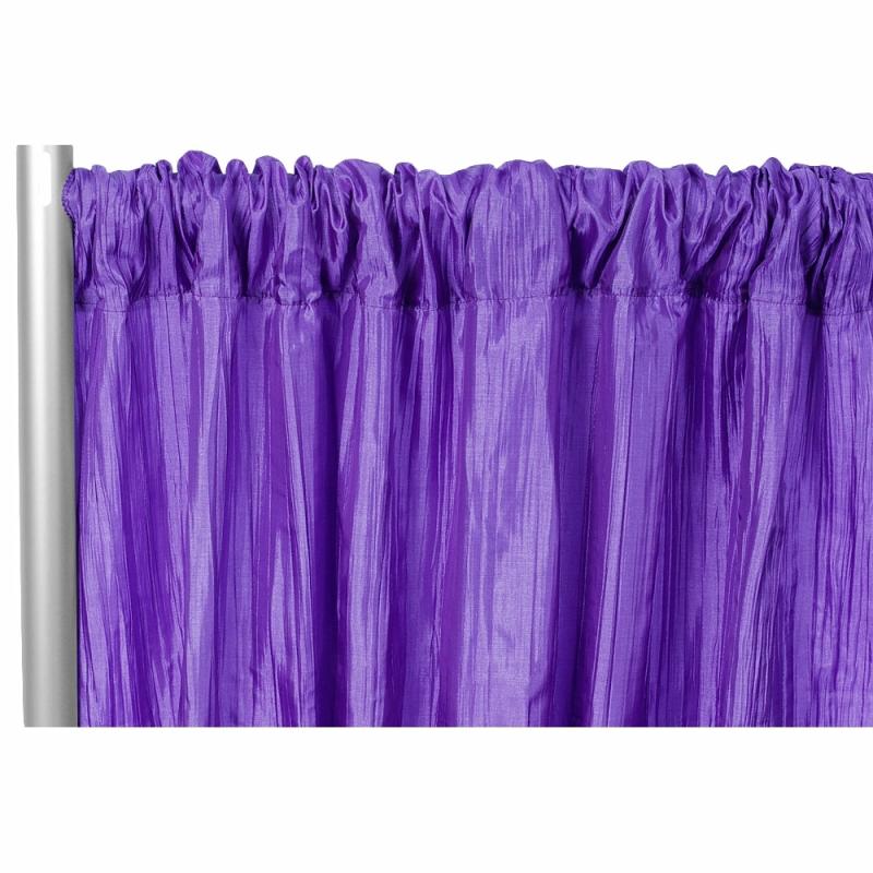 Backdrop Draping |   Accordion Crinkle Taffeta 10Ft H X 54" W Drape/Backdrop Panel – Purple Backdrop Draping Backdrop Draping