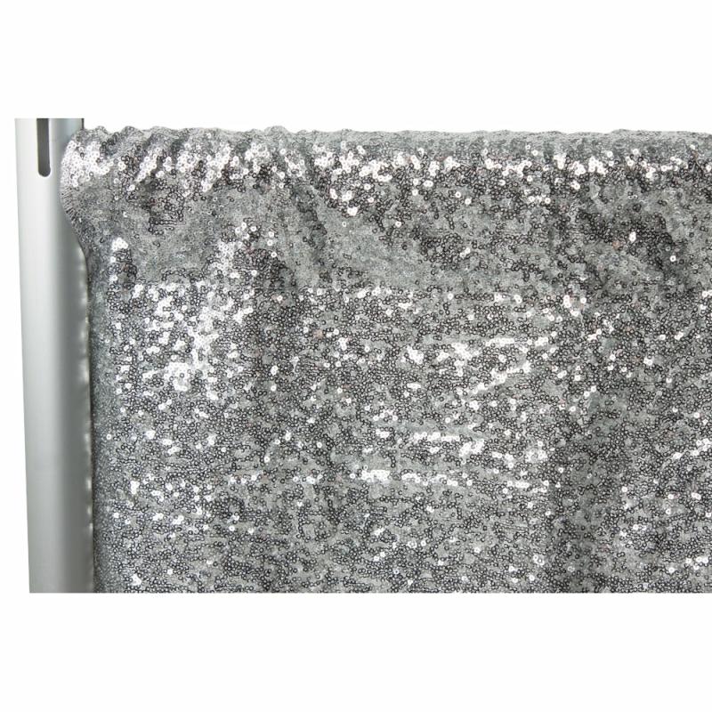 Backdrop Draping |   Glitz Sequin 10Ft H X 112" W Drape/Backdrop Panel – Silver Backdrop Draping Backdrop Draping