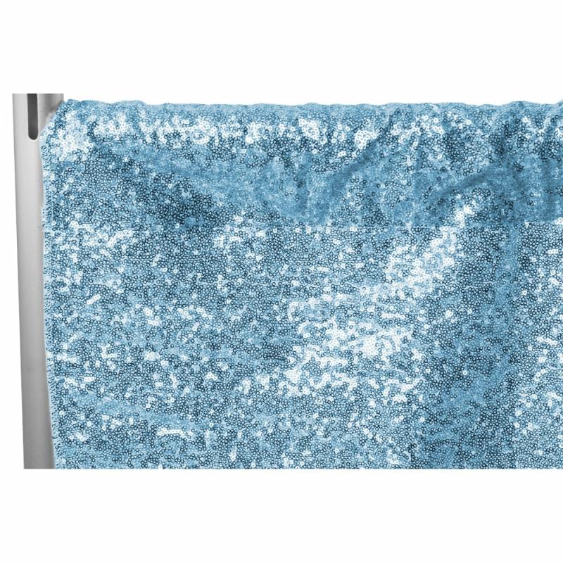 Backdrop Draping |   Glitz Sequin 10Ft H X 52" W Drape/Backdrop Panel – Baby Blue Backdrop Draping Baby Blue