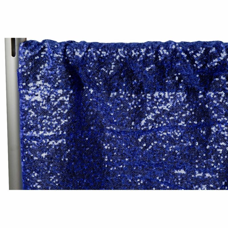 Backdrop Draping |   Glitz Sequin 10Ft H X 52" W Drape/Backdrop Panel – Navy Blue Backdrop Draping Backdrop Draping