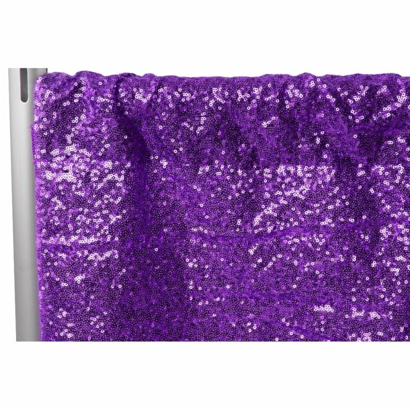 Backdrop Draping |   Glitz Sequin 10Ft H X 52" W Drape/Backdrop Panel – Purple Backdrop Draping Backdrop Draping