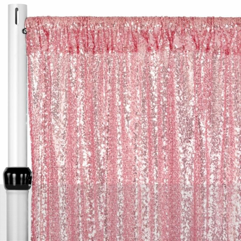 Backdrop Draping |   Glitz Sequin Mesh Net 10Ft H X 52" W Drape/Backdrop Panel – Pink Backdrop Draping Backdrop Draping