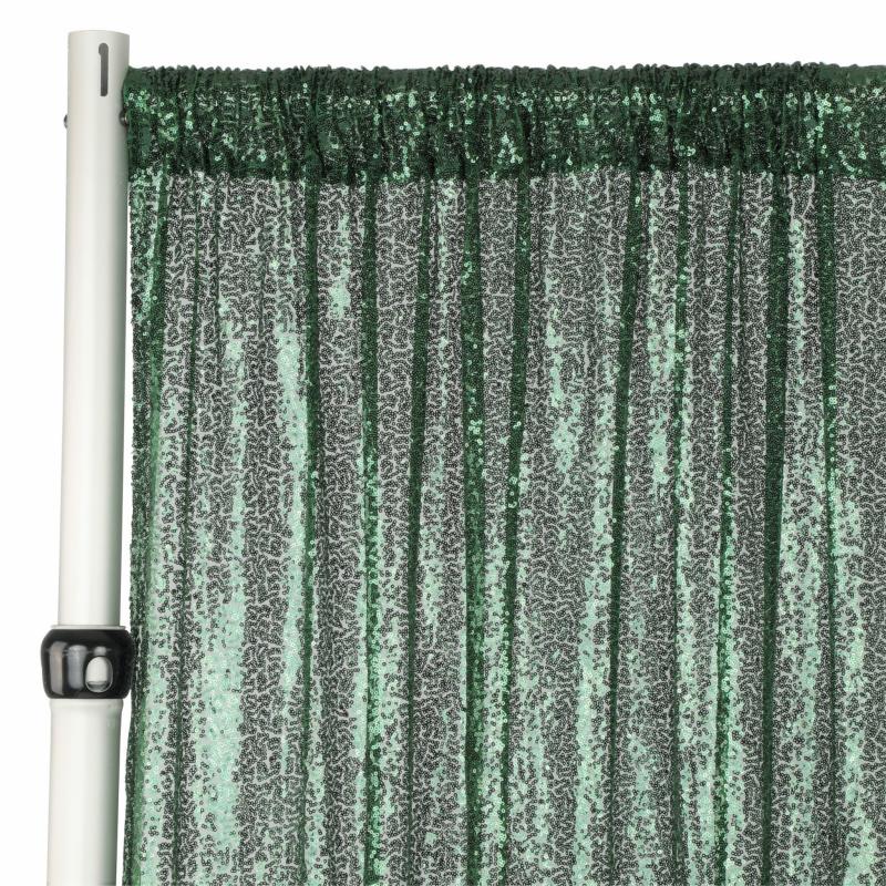 Backdrop Draping |   Glitz Sequin Mesh Net 12Ft H X 52" W Drape/Backdrop Panel – Emerald Green Backdrop Draping Backdrop Draping