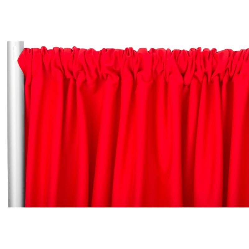 Backdrop Draping |   Poly Premier Fire Retardant (Fr) 12Ft H X 60" W Drape/Backdrop – Red Backdrop Draping Backdrop Draping