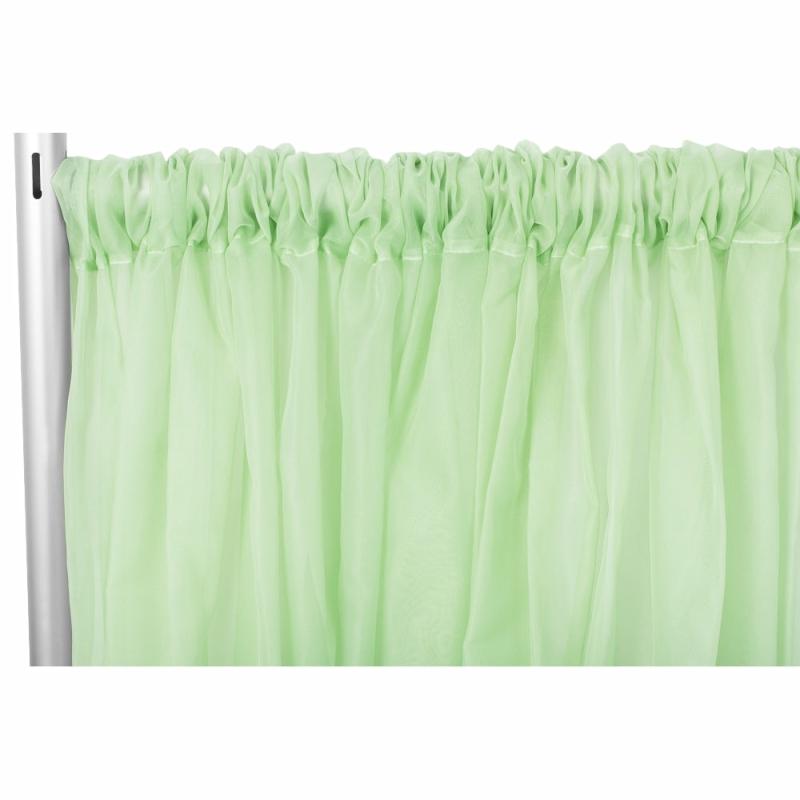 Backdrop Draping |   Sheer Voile Flame Retardant (Fr) 10Ft H X 118" W Drape/Backdrop Curtain Panel – Mint Green Backdrop Draping Backdrop Draping