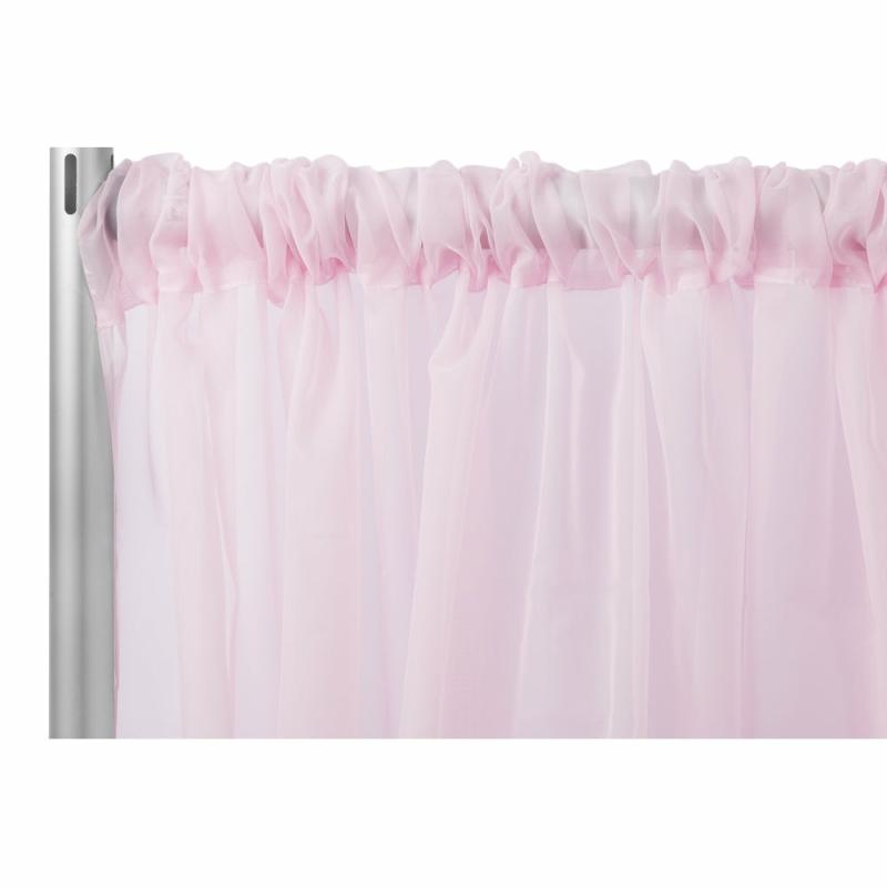 Backdrop Draping |   Sheer Voile Flame Retardant (Fr) 10Ft H X 118" W Drape/Backdrop Curtain Panel – Pink Backdrop Draping Backdrop Draping