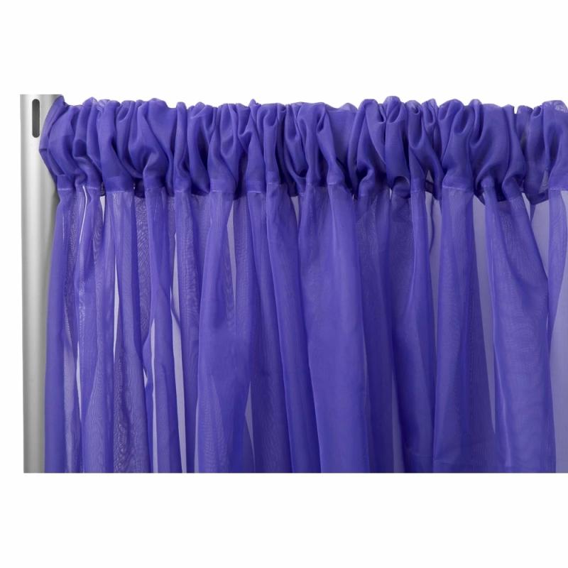 Backdrop Draping |   Sheer Voile Flame Retardant (Fr) 10Ft H X 118" W Drape/Backdrop Curtain Panel – Purple Backdrop Draping Backdrop Draping