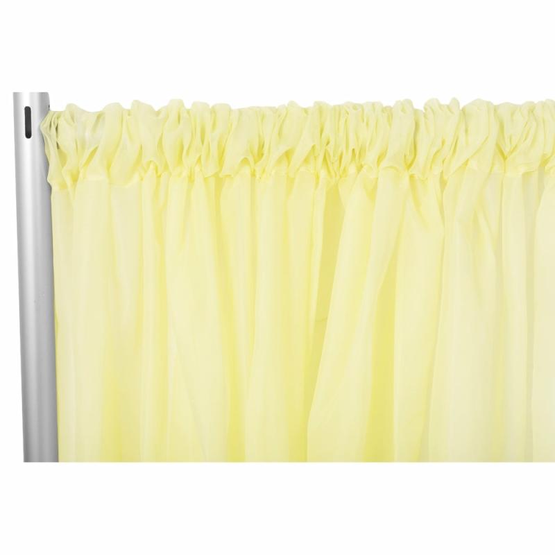 Backdrop Draping |   Sheer Voile Flame Retardant (Fr) 10Ft H X 118" W Drape/Backdrop Curtain Panel – Yellow Backdrop Draping Backdrop Draping