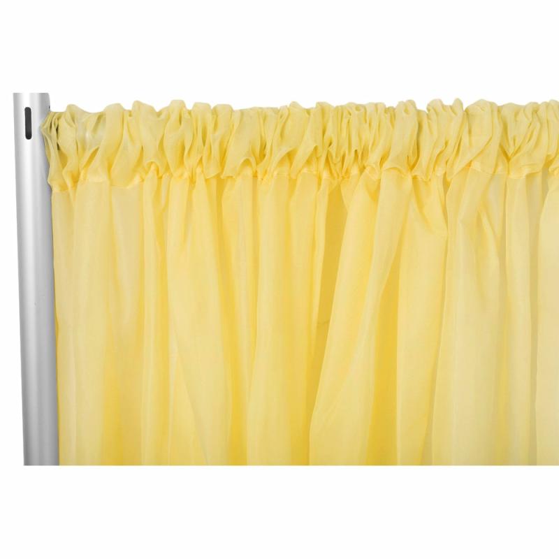 Backdrop Draping |   Sheer Voile Flame Retardant (Fr) 12Ft H X 118" W Drape/Backdrop Curtain Panel – Canary Yellow Backdrop Draping Backdrop Draping