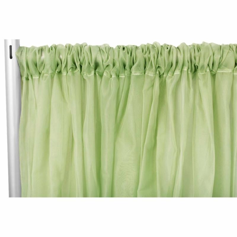 Backdrop Draping |   Sheer Voile Flame Retardant (Fr) 12Ft H X 118" W Drape/Backdrop Curtain Panel – Sage Green Backdrop Draping Backdrop Draping