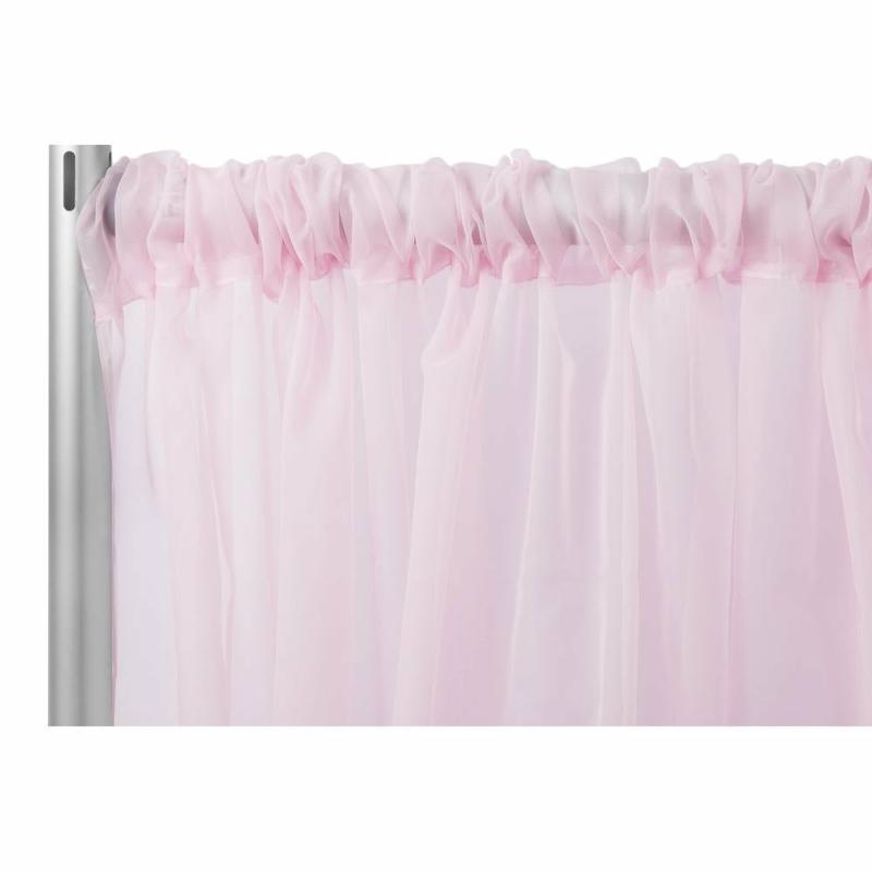 Backdrop Draping |   Sheer Voile Flame Retardant (Fr) 14Ft H X 118" W Drape/Backdrop Curtain Panel – Pink Backdrop Draping Backdrop Draping