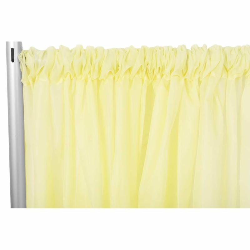 Backdrop Draping |   Sheer Voile Flame Retardant (Fr) 14Ft H X 118" W Drape/Backdrop Curtain Panel – Yellow Backdrop Draping Backdrop Draping