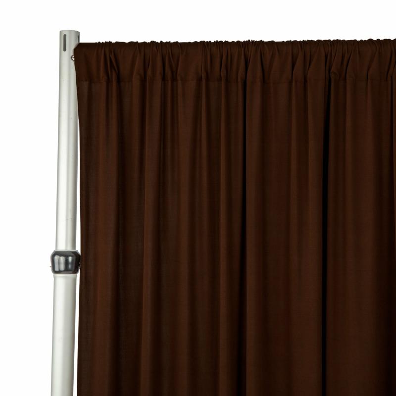 Backdrop Draping |   Spandex 4-Way Stretch Backdrop Drape Curtain 14Ft H X 60" W – Chocolate Backdrop Draping Backdrop Draping