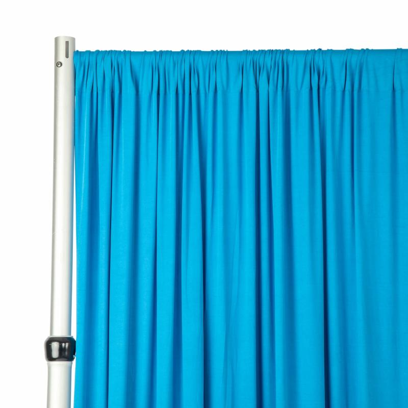 Backdrop Draping |   Spandex 4-Way Stretch Backdrop Drape Curtain 16Ft H X 60" W – Azure Blue Backdrop Draping Azure Blue