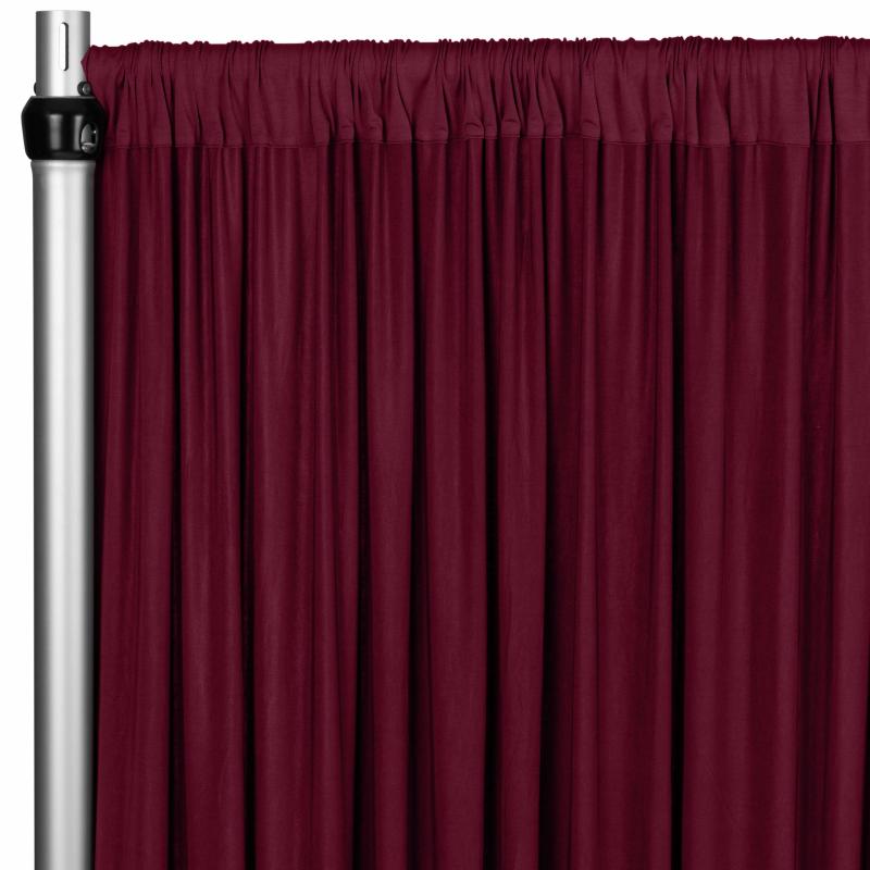 Backdrop Draping |   Spandex 4-Way Stretch Backdrop Drape Curtain 18Ft H X 60" W – Burgundy Backdrop Draping Backdrop Draping