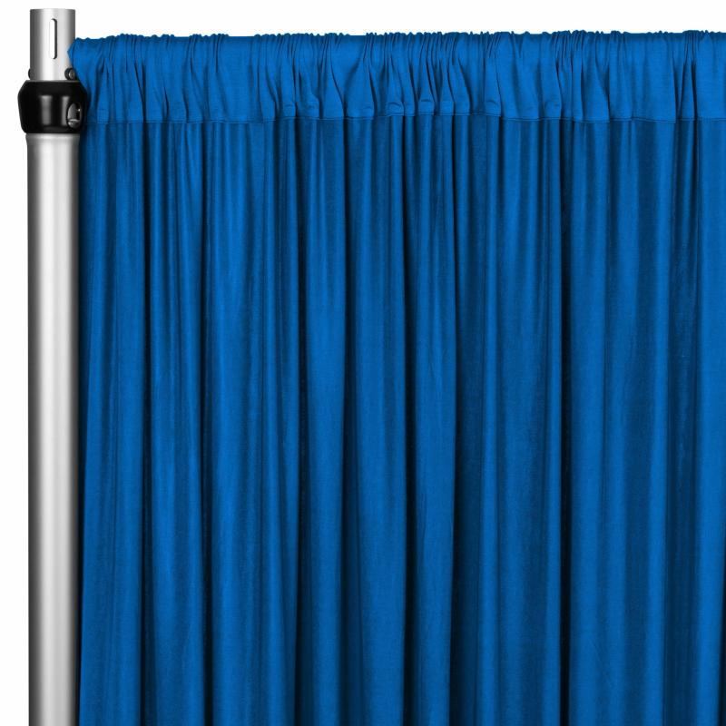 Backdrop Draping |   Spandex 4-Way Stretch Drape Curtain 10Ft H X 60" W – Royal Blue Backdrop Draping Backdrop Draping