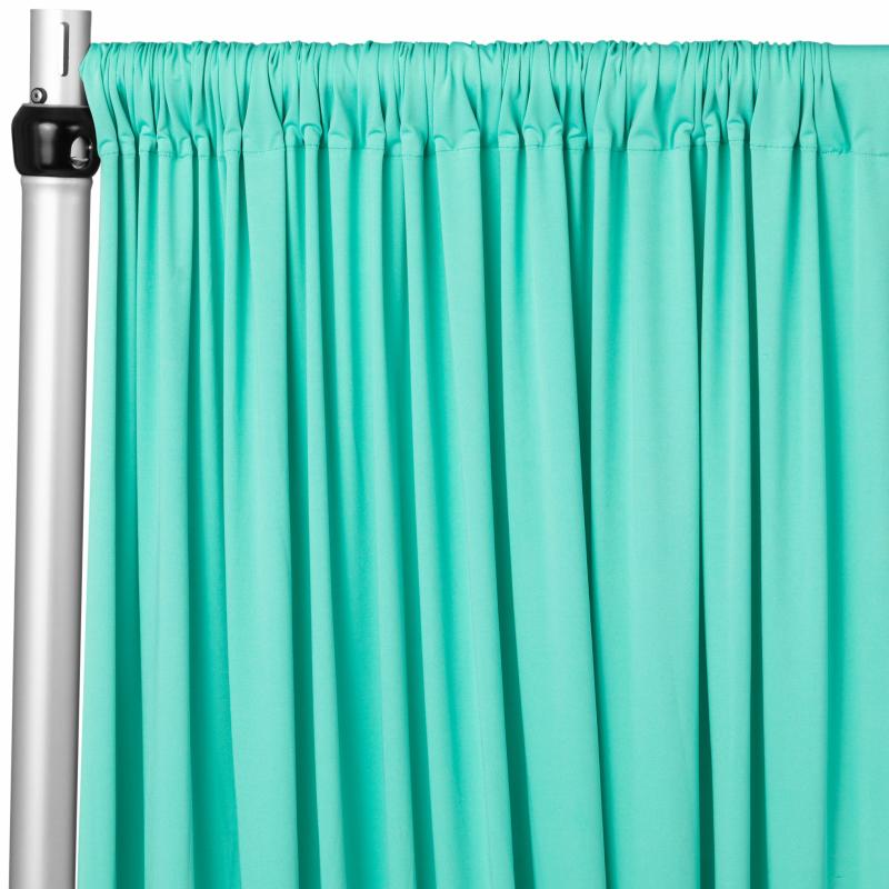 Backdrop Draping |   Spandex 4-Way Stretch Drape Curtain 14Ft H X 60" W – Turquoise Backdrop Draping Backdrop Draping