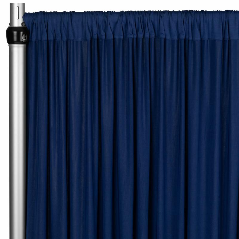 Backdrop Draping |   Spandex 4-Way Stretch Drape Curtain 8Ft H X 60" W – Navy Blue Backdrop Draping Backdrop Draping