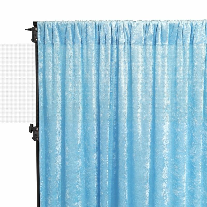 Backdrop Draping |   Velvet 10Ft H X 52" W Drape/Backdrop Curtain Panel – Baby Blue Backdrop Draping Baby Blue