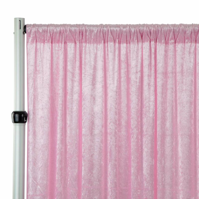 Backdrop Draping |   Velvet 10Ft H X 52" W Drape/Backdrop Curtain Panel – Pink Backdrop Draping Backdrop Draping