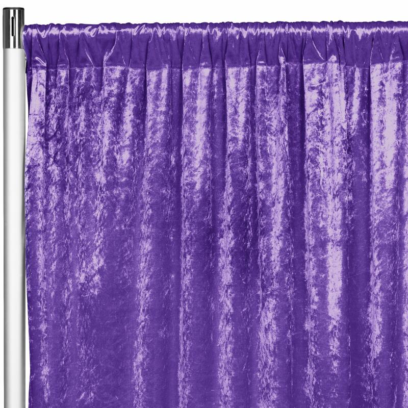 Backdrop Draping |   Velvet 10Ft H X 52" W Drape/Backdrop Curtain Panel – Purple Backdrop Draping Backdrop Draping