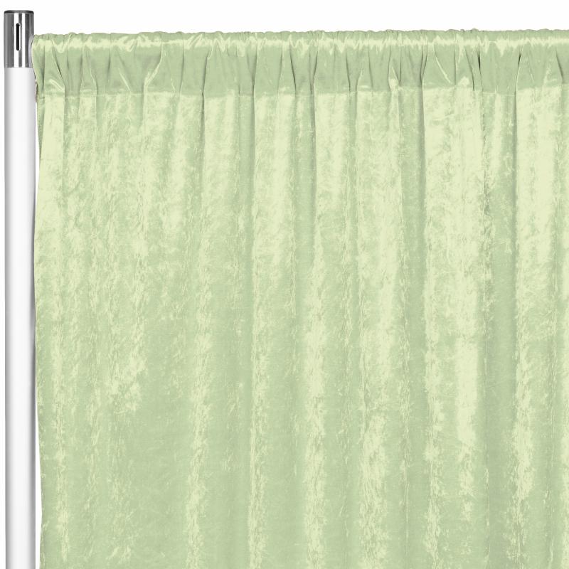 Backdrop Draping |   Velvet 10Ft H X 52" W Drape/Backdrop Curtain Panel – Sage Green Backdrop Draping Backdrop Draping