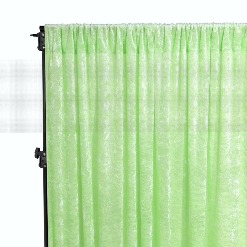 Backdrop Draping |   Velvet 12Ft H X 52" W Drape/Backdrop Curtain Panel – Mint Green Backdrop Draping Backdrop Draping