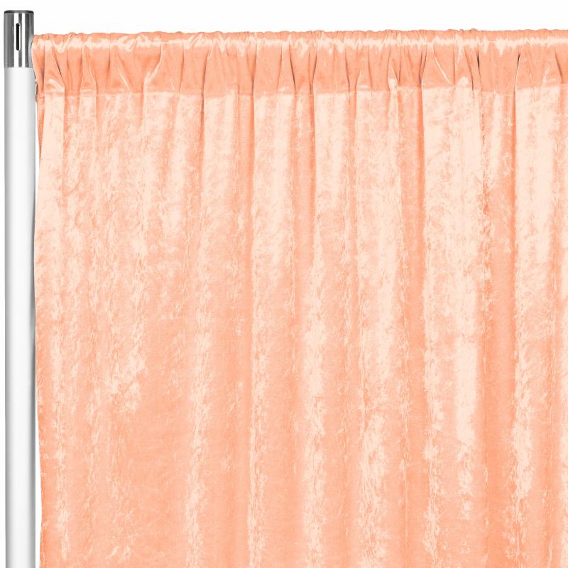 Backdrop Draping |   Velvet 12Ft H X 52" W Drape/Backdrop Curtain Panel – Peach Backdrop Draping Backdrop Draping